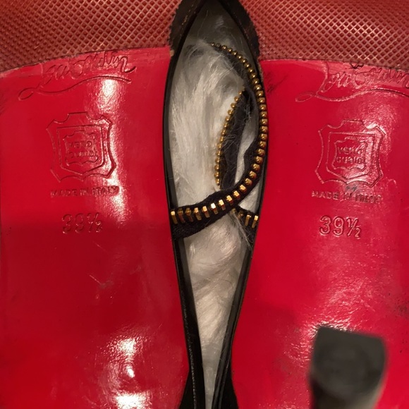 Rare Christian Louboutin Unzipped mules. Brown leather. Size 91/2. - Picture 4 of 5